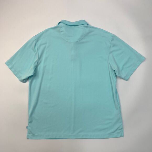 Vintage Tommy Bahama Polo Shirt Mens XL Extra Large Robins Egg Blue Modal Blend - Picture 7 of 10